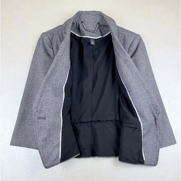 Soft Corporate Chic | WHBM Peplum Waist Blazer | Law Student Core Jacket | 6 - Picture 11 of 15